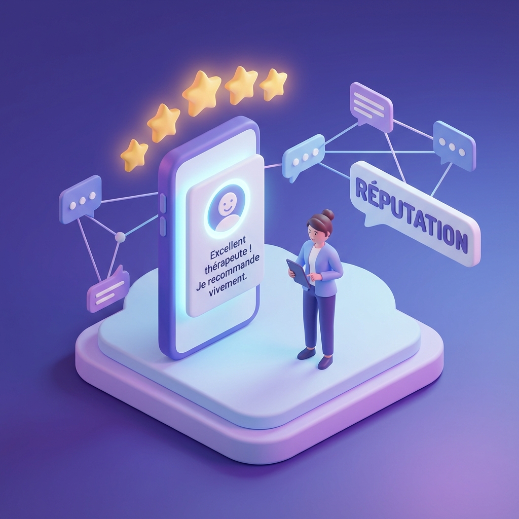 Récolte et gestion des avis Google pour praticien bien-être